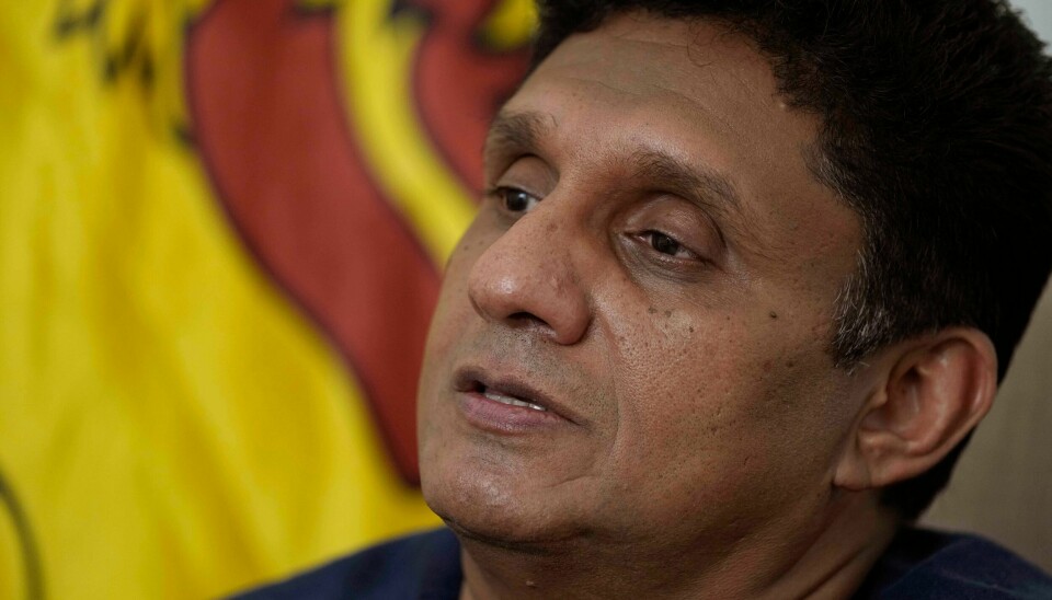 Opposisjonsleder Sajith Premadasa vil ikke kjempe om å bli ny president på kriserammede Sri Lanka. Opposisjonsleder Sajith Premadasa vil ikke kjempe om å bli ny president på kriserammede Sri Lanka. Foto: Eranga Jayawardena / AP / NTB