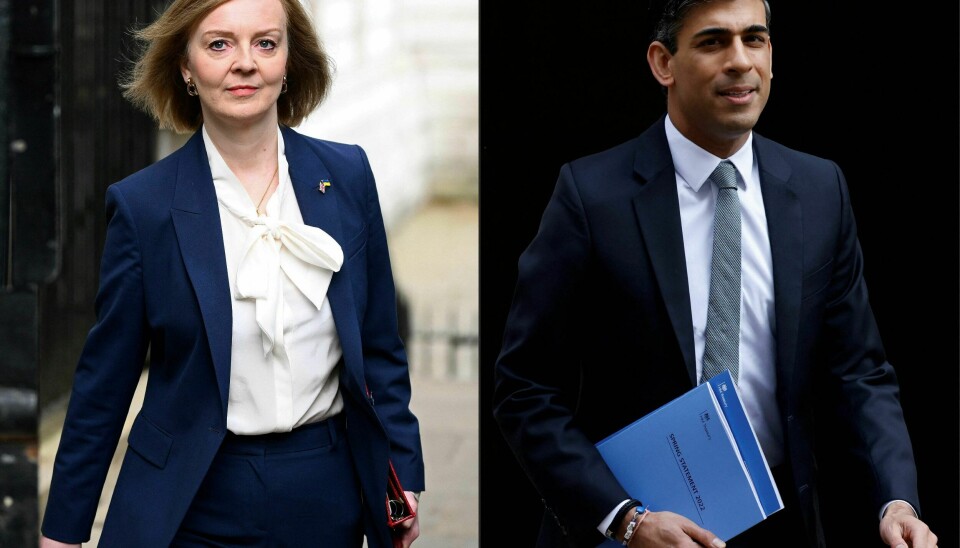 Liz Truss og Rishi Sunak kjemper om å bli Storbritannias neste statsminister. Liz Truss og Rishi Sunak kjemper om å bli Storbritannias neste statsminister.