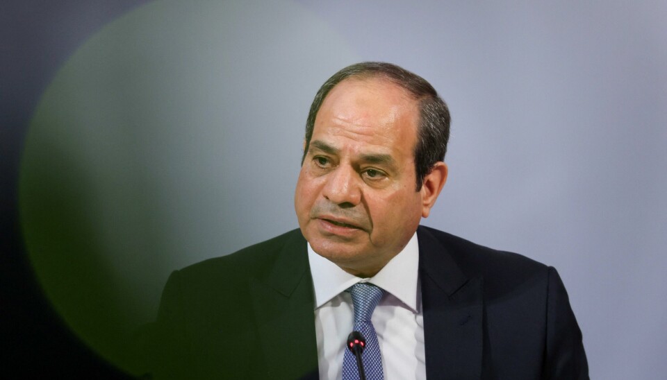 President Abdel Fattah al-Sisi i Berlin tidligere i år. President of Egypt Abdel Fattah al-Sisi speaks at the Petersberg Climate Dialogue in Berlin, Germany July 18, 2022. REUTERS/Christian Mang