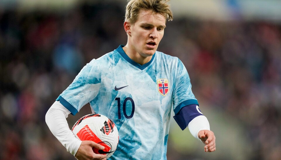 Martin Ødegaard har vært kaptein for Norge siden mars i fjor og får nå kapteinsbindet også i Arsenal. Martin Ødegaard skal bære kapteinsbindet for Arsenal lørdag.Foto: Stian Lysberg Solum / NTB