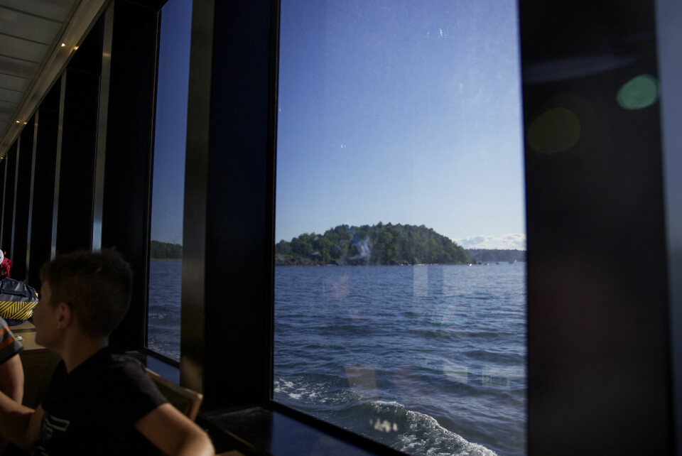 Langøyene sett fra ferja. Langøyene sett fra ferja