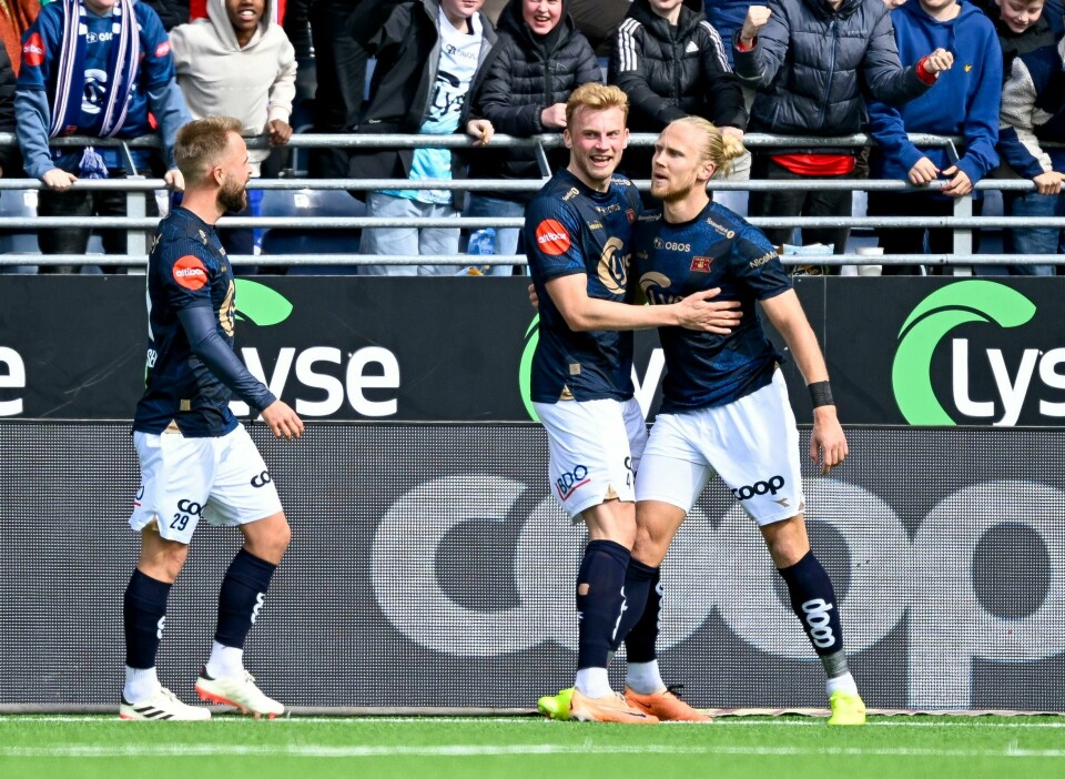 Lars-Jørgen Salvesen satte inn 1–0 etter drøyt 20 minutter spill. Lars-Jørgen Salvesen satte inn 1–0 etter drøyt 20 minutter spill. Foto: Carina Johansen / NTB