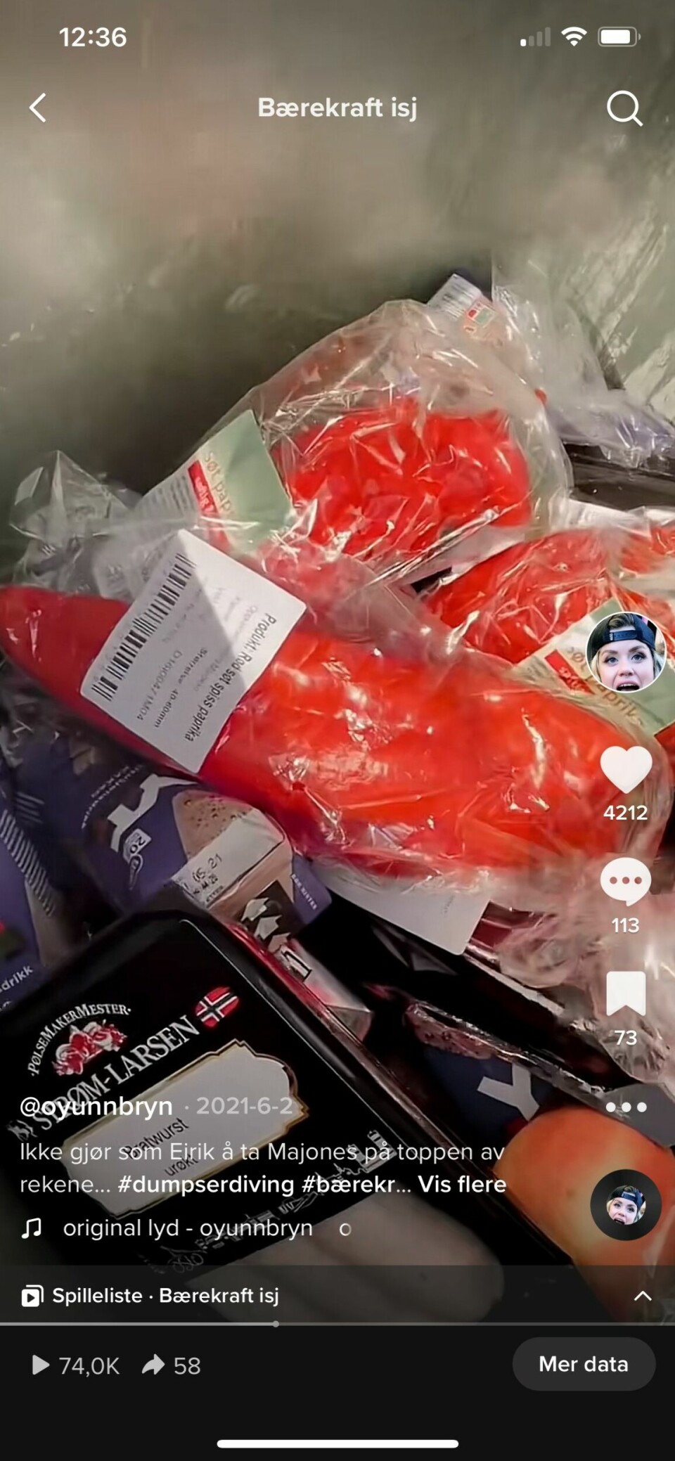 Dumpster diving på Tiktok. Dumpster diving på Tiktok
