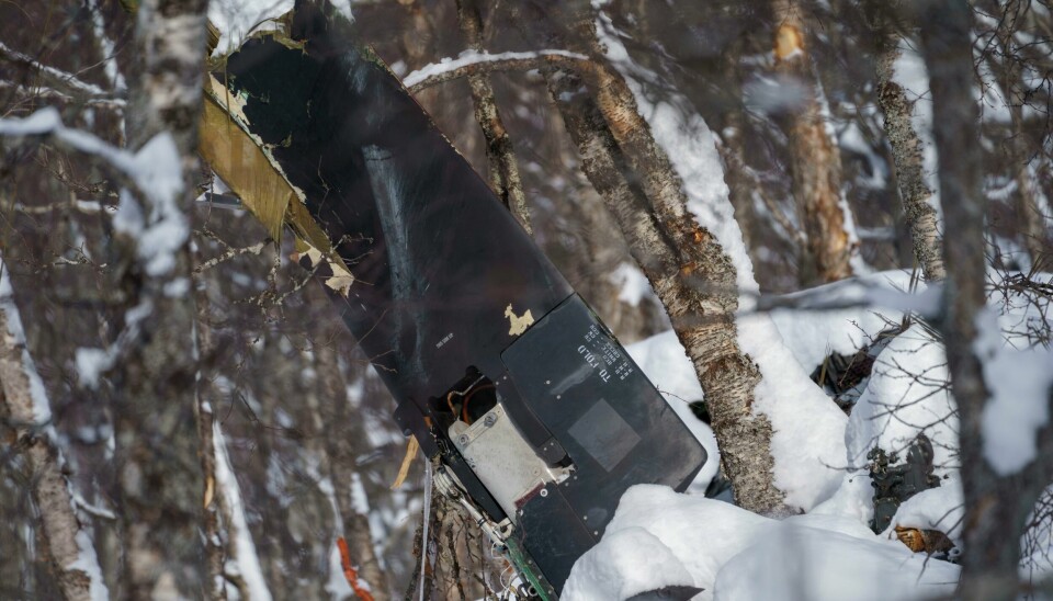 Den 18. mars 2022 styrtet et militærfly av typen V-22B Osprey i Gråtådalen i Beiarn kommune i Nordland. Ulykken skjedde i forbindelse med NATO-øvelsen Cold Response. Fire amerikanske soldater omkom i ulykken, disse er identifisert som Jacob Moore, James W. Speedy, Ross A. Reynolds og Matthew J. Tomkiewicz. Vraket etter det amerikanske Osprey-flyet ligger fremdeles i Gråtådalen i Beiarn. Foto: Cornelius Poppe / NTB