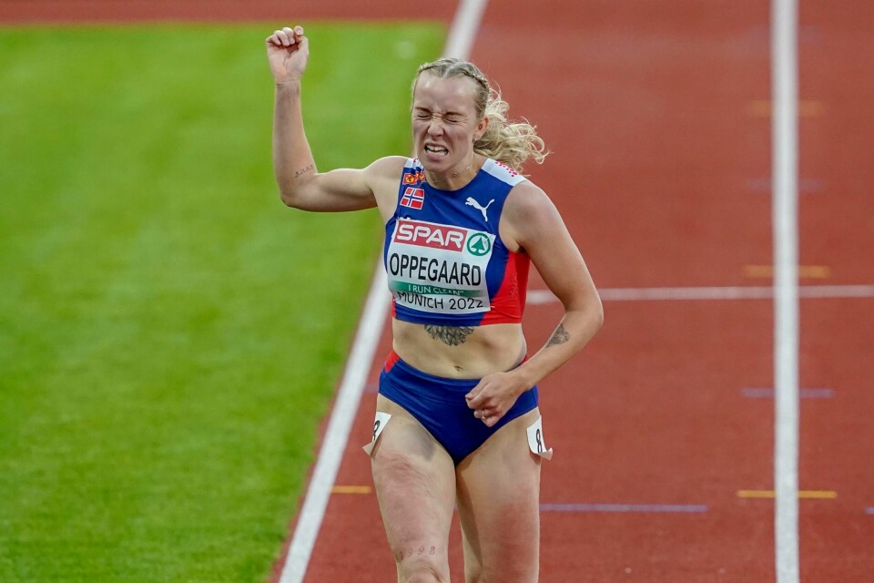 Linn Oppegaard fikk det tøft i kvalifiseringen på 400 meter i friidretts-EM. Foto: Lise Åserud / NTB Linn Oppegaard fikk det tøft i kvalifiseringen på 400 meter i friidretts-EM. Foto: Lise Åserud / NTB