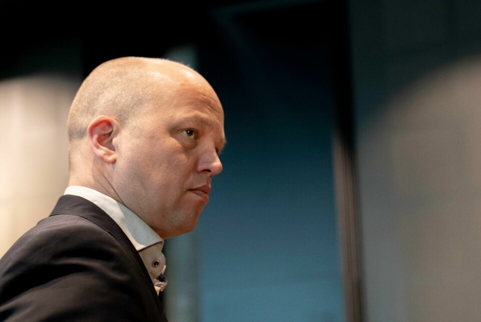 Sp-leder og finansminister Trygve Slagsvold Vedum. Partileder Trygve Slagsvold Vedum og Senterpartiet får sin dårligste måling på over fem år på Norstats juni-barometer for NRK og Aftenposten. Foto: Torstein Bøe / NTB