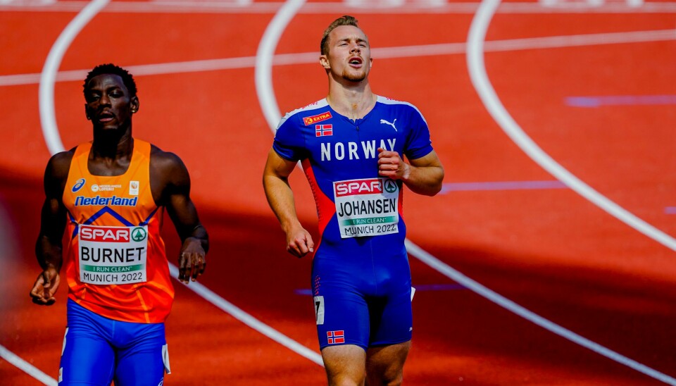 Mathias Hove Johansen etter forsøket på 200 meter i EM i friidrett. Foto: Lise Åserud / NTB Mathias Hove Johansen etter forsøket på 200 meter i EM i friidrett. Foto: Lise Åserud / NTB