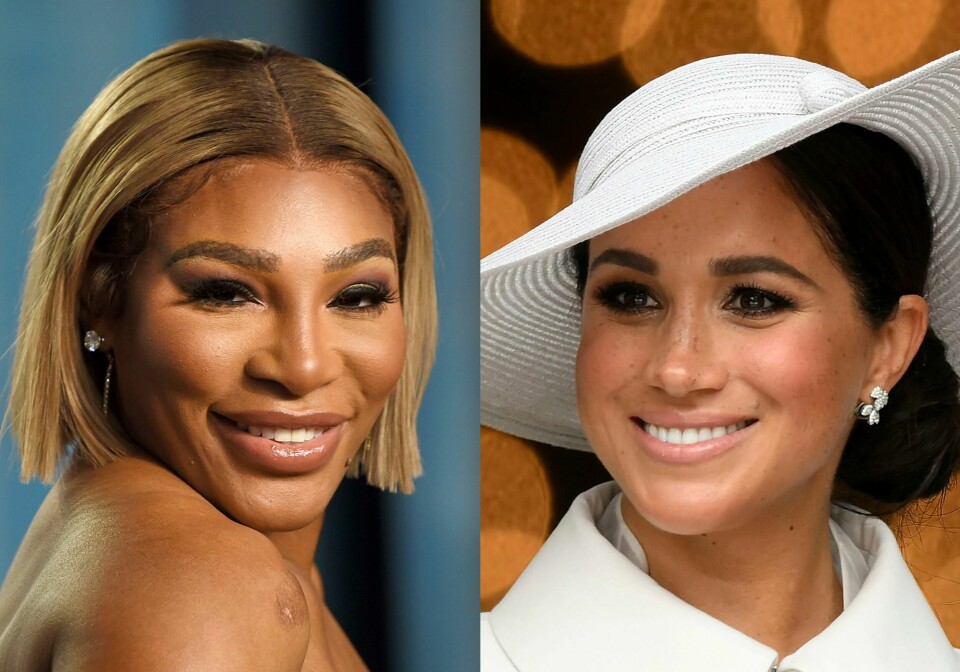 Serena Williams (t.v.) er første gjest å høre i hertuginne Meghans nye podkast «Archetypes». Serena Williams (t.v.) er første gjest å høre i hertuginne Meghans nye podkast «Archetypes». Foto: AP