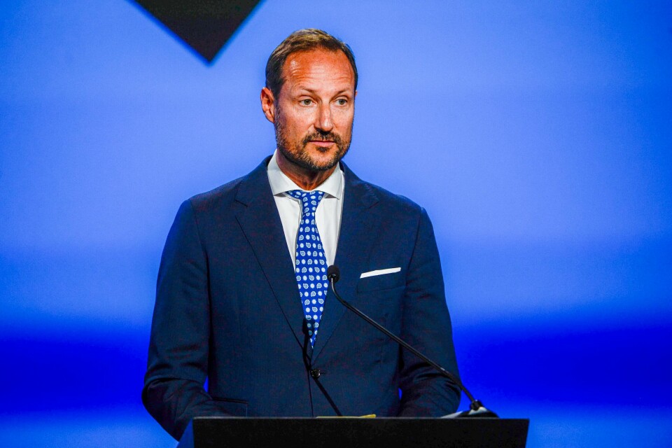 Stavanger, Norway 20220829. Kronprins Haakon taler under åpningen av Offshore Northern Seas (ONS) i Stavanger mandag.Foto: Carina Johansen / NTB / NPK Kronprins Haakon talte under opninga av Offshore Northern Seas (ONS) i Stavanger måndag.Foto: Carina Johansen / NTB / NPK