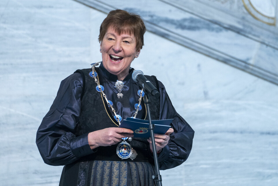 Marianne Borgen er ordfører i Oslo i dag. Blant arbeidsoppgavene er å holde tale under feiringen av Samefolkets dag, som her i sommer. To MDG-politikere melder seg til å ta over ordførervervet når Marianne Borgen (SV) gir seg etter åtte år. Foto: Terje Pedersen / NTB