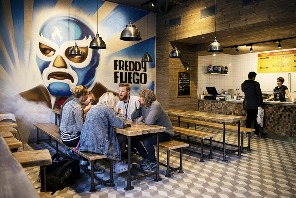 Freddy Fuegos burritos er et godt alternativ når du er sulten i sentrum.
FOTO: FRØYDIS FALCH URBYE Freddy Fuegos burritos er et godt alternativ når du er sulten i sentrum.
FOTO: FRØYDIS FALCH URBYE