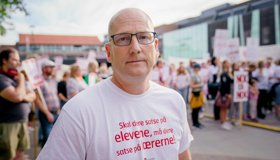 Leder i Utdanningsforbundet, Steffen Handal. Leder i Utdanningsforbundet, Steffen Handal, opplyser at lærerstreiken trappes ytterligere opp fra onsdag. Foto: Stian Lysberg Solum / NTB