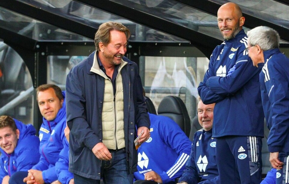 Kjell Inge Røkke. Bodø 20220903. En fornøyd Kjell Inge Røkke ved Molde-benken i eliteseriekampen i fotball mellom Bodø/Glimt og Molde på Aspmyra stadion.Foto: Mats Torbergsen / NTB