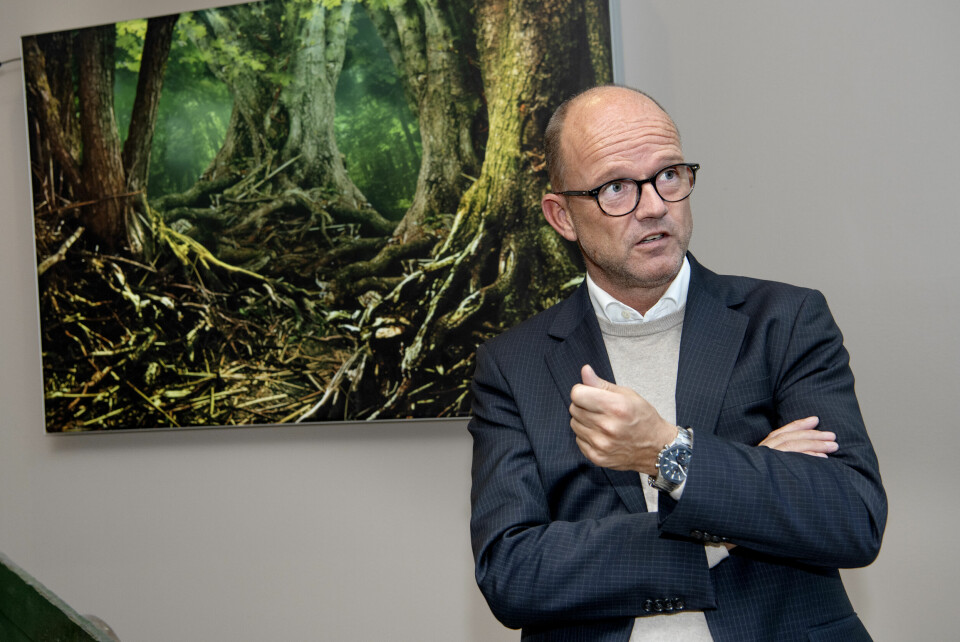 Ole Erik Almlid, adm. dir. i NHO. Solceller på taket.