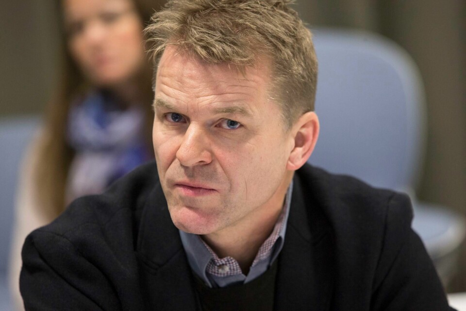 Sigve Bolstad den gang han var forbundsleder i Politiets Fellesforbund. Nå er han sjef på Manglerud politistasjon. Sigve Bolstad