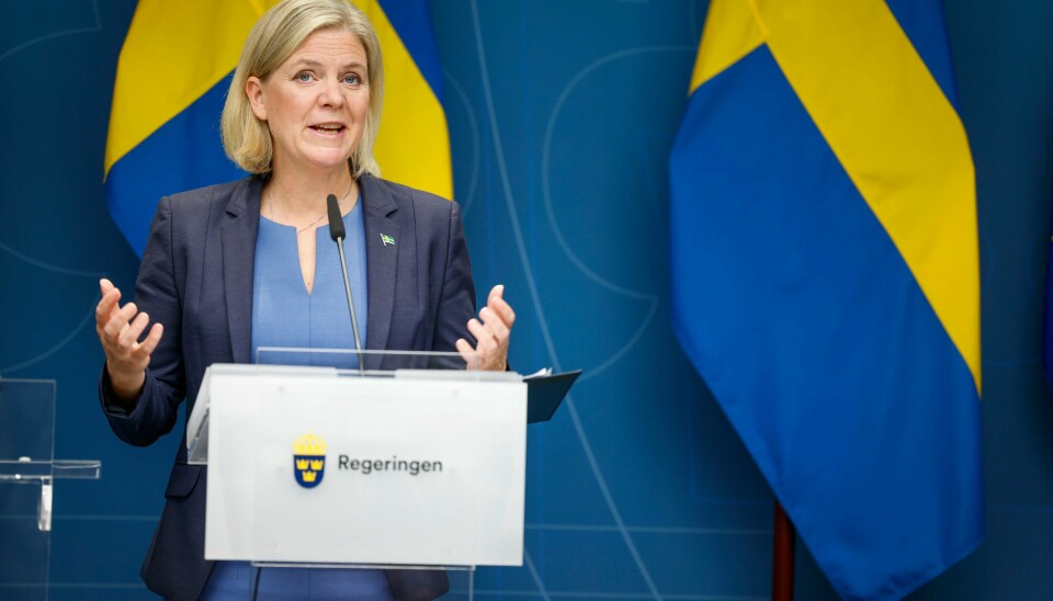 Magdalena Andersson. Foto: Jessica Gow / TT via AP / NTB