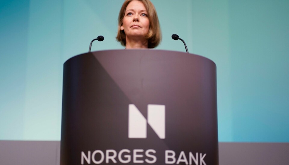 Styringsrenta setes opp ytterligere 0,5 prosentpoeng til 2,25 prosent, varslet sentralbanksjef Ida Wolden Bache torsdag. Styringsrenta setes opp ytterligere 0,5 prosentpoeng til 2,25 prosent, varslet sentralbanksjef Ida Wolden Bache torsdag.