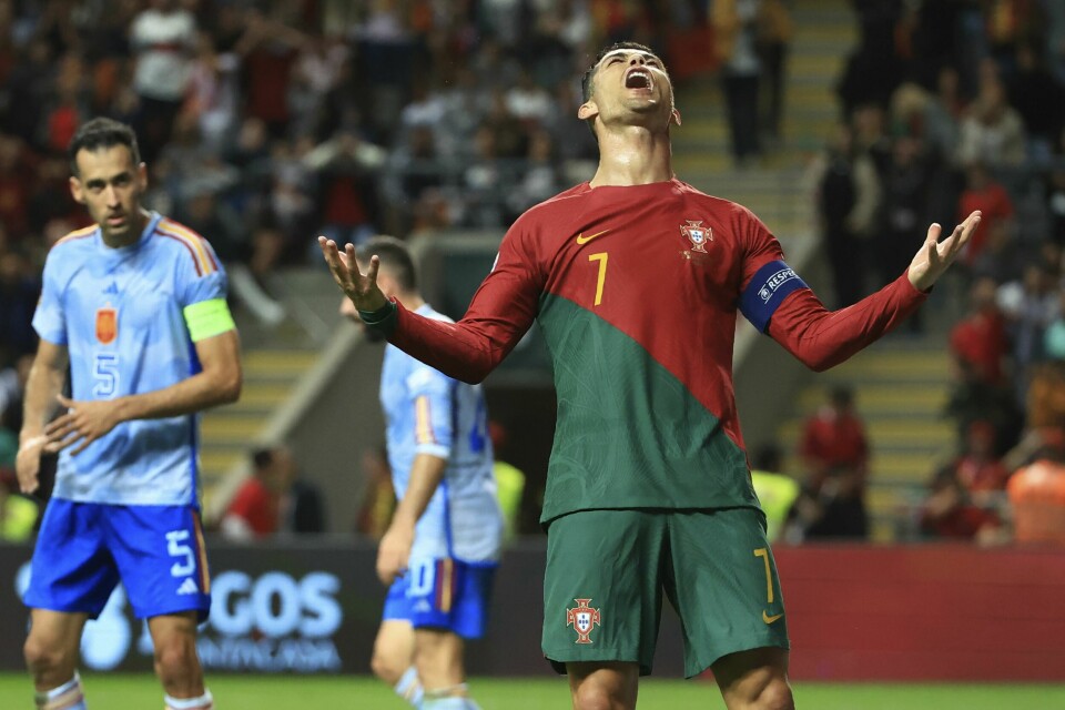 Cristiano Ronaldo fant ikke veien til mål tirsdag. Cristiano Ronaldo fant ikke veien til mål tirsdag. Foto: Luis Vieira / AP / NTB