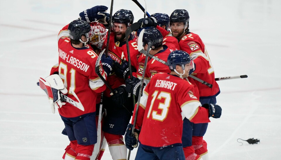 Florida Panthers slo Tampa Bay Lightning 3–2 natt til tirsdag. Florida Panthers slo Tampa Bay Lightning 3–2 natt til tirsdag. Foto: Wilfredo Lee / AP / NTB