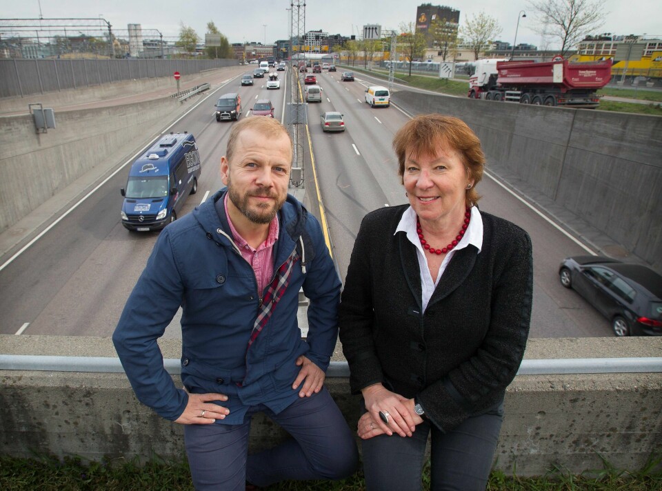 Verken Heikki Eidsvoll Holmås eller Marianne Borgen kan akseptere veiplanene som vil innebære at den helsefarlige oslolufta blir enda verre. FOTO: ARNE OVE BERGO