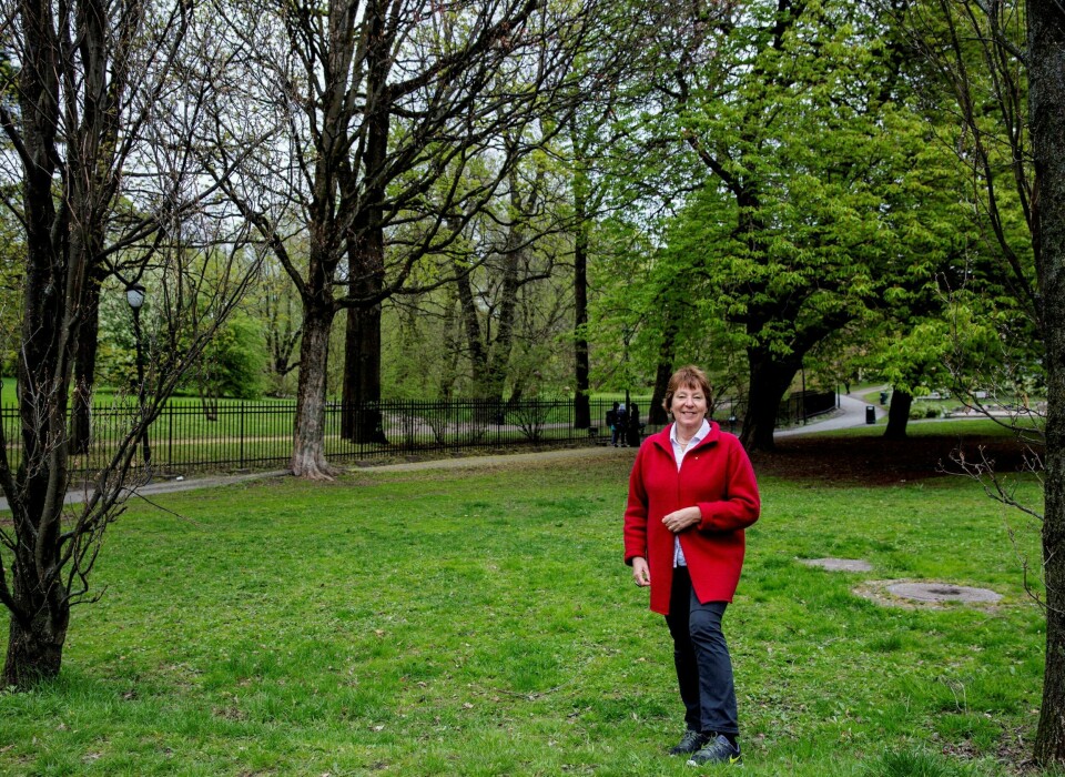 Marianne Borgen (SV) foreslår å gjøre området mellom Botanisk Hage og Jens Bjelkes gate, til et lekeområde. FOTO: FREDRIK BJERKNES