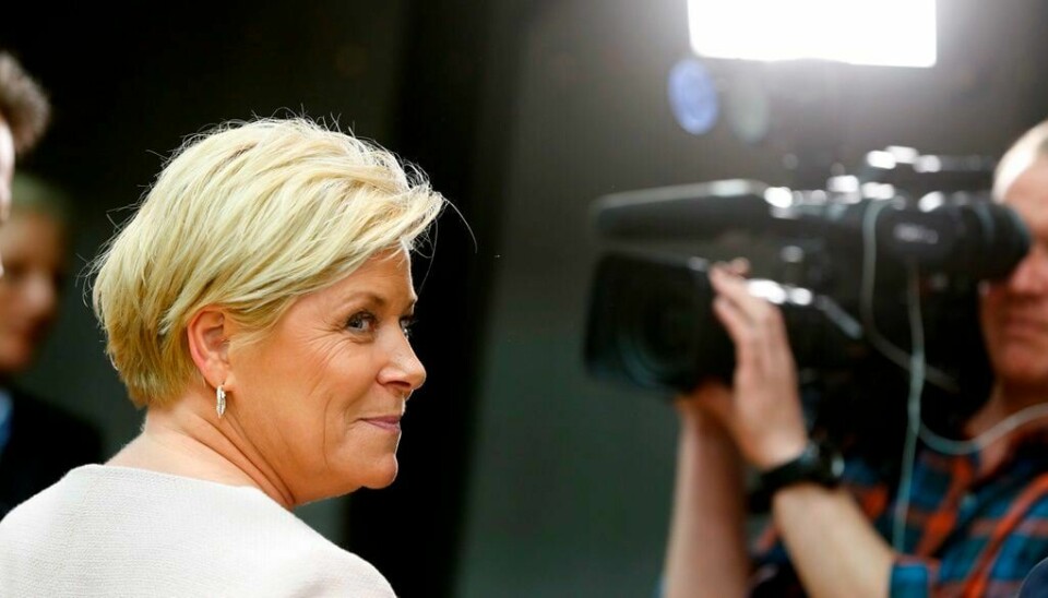 Finansminister Siv Jensen. FOTO: TERJE PEDERSEN/NTB SCANPIX