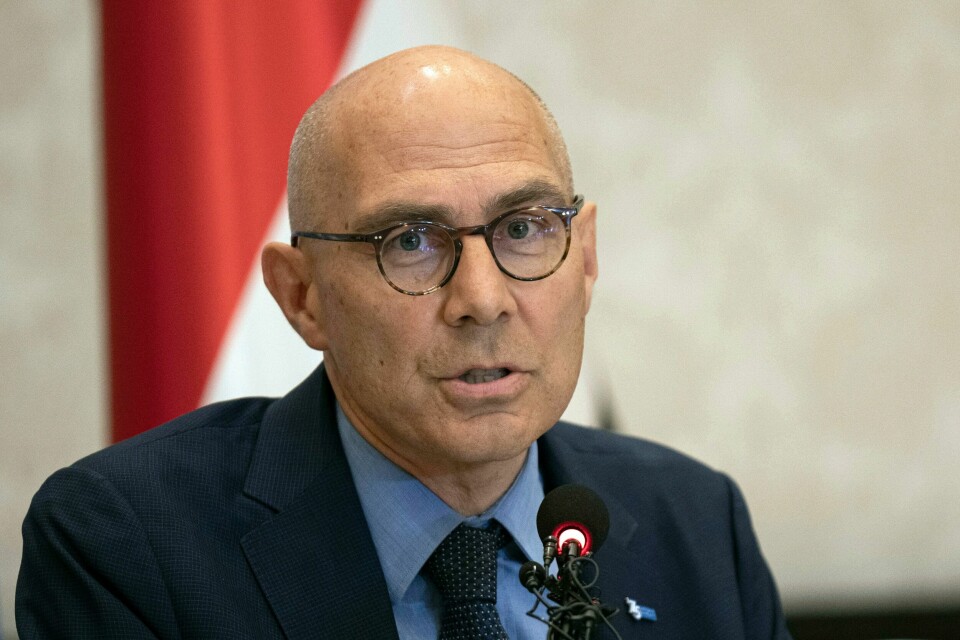 FNs rettighetssjef Volker Türk oppfordrer Georgias regjering til å trekke det omstridte lovforslaget om «utenlandsk innflytelse». FNs rettighetssjef Volker Türk oppfordrer Georgias regjering til å trekke det omstridte lovforslaget om «utenlandsk innflytelse». Foto: Hadi Mizban / AP / NTB