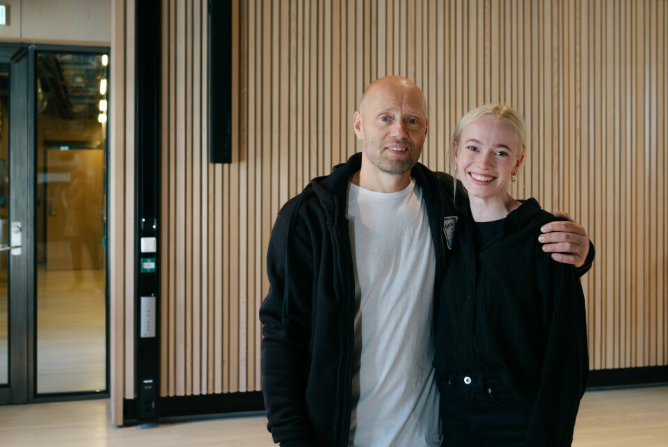 Aksel Hennie og Maja Christiansen, begge aktuelle med Peer Gynt på Gålå. Skuespiller Maja Christiansen på en leseprøve til Peer Gynt på Gålå, der hun spiller Ingrid og Anitra.