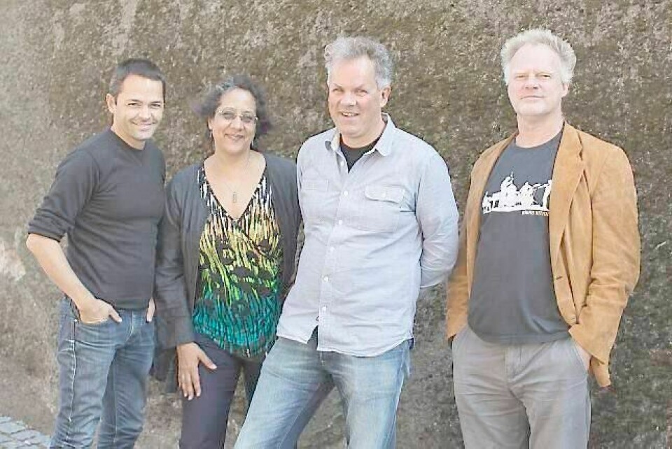 Eit stjernelag med f.v. Arve Henriksen, Marilyn Mazur, Jan Gunnar Hoff og Anders Jormin opnar jazzåret 2014 med eit sterkt album. FOTO: GURO SKJELDERUP