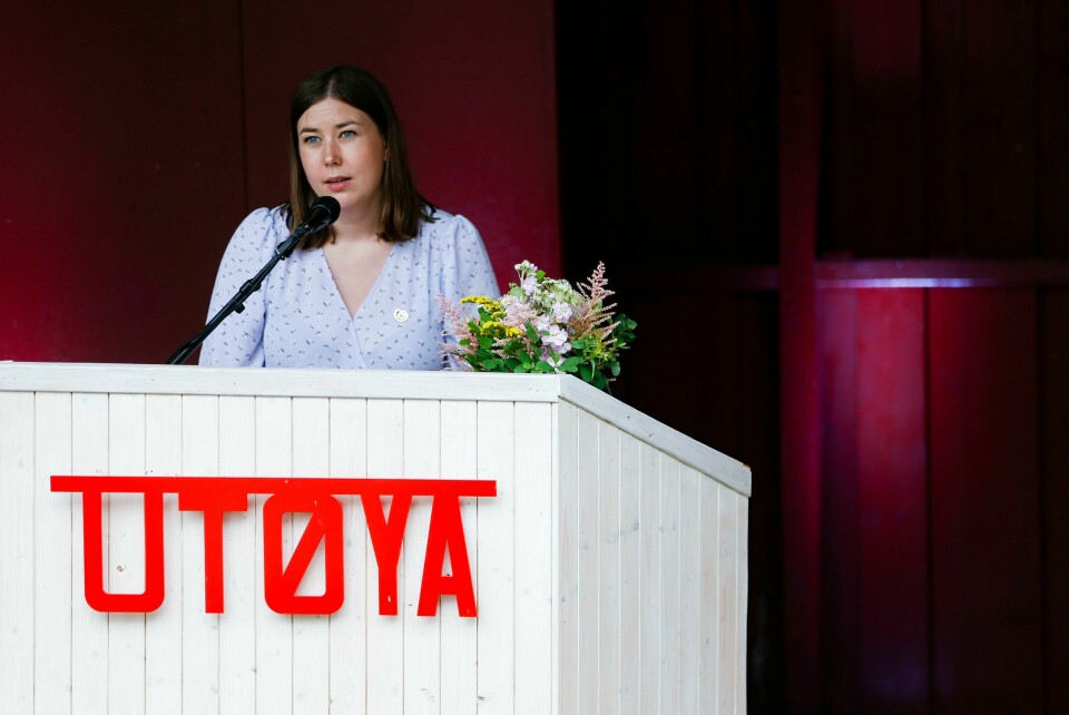 AUFs leder Astrid Hoem fremholdt at AUF og den skeive bevegelsen har et spesielt bånd. AUFs leder Astrid Hoem fremholdt at AUF og den skeive bevegelsen har et spesielt bånd. Foto: Trond Reidar Teigen / NTB