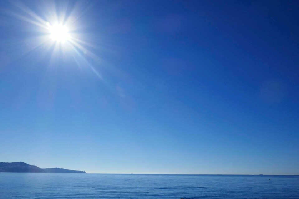Sol over Middelhavet. Sol over Middelhavet.