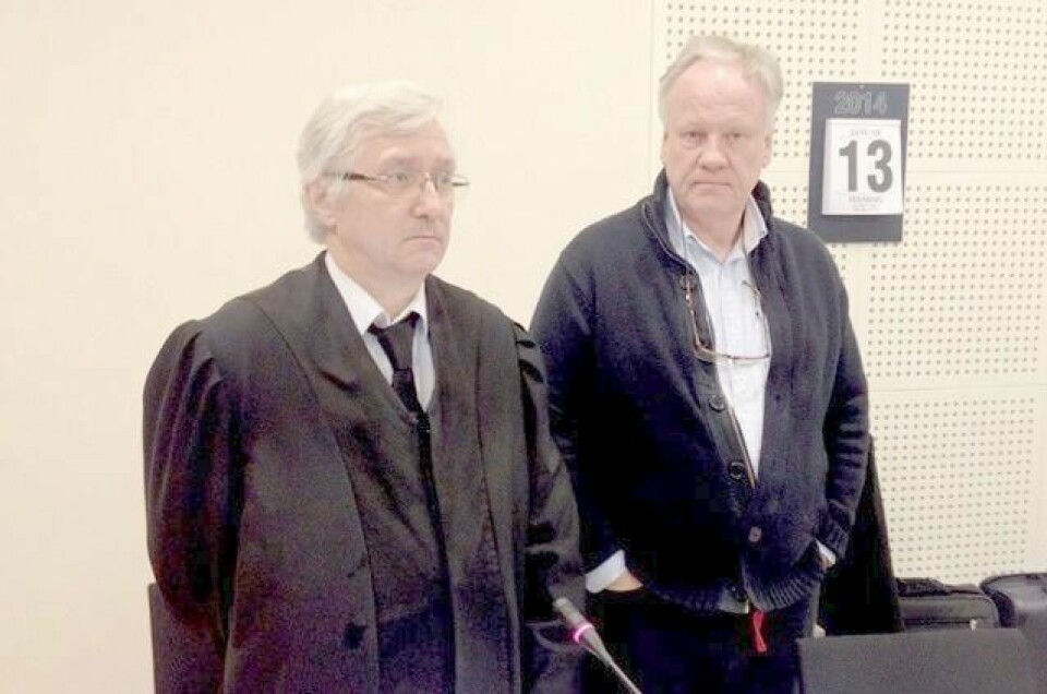 Sigurd Klomsæt (t.h.) og hans forsvarer Arvid Sjødin i Borgarting lagmannsrett. FOTO: NTB SCANPIX