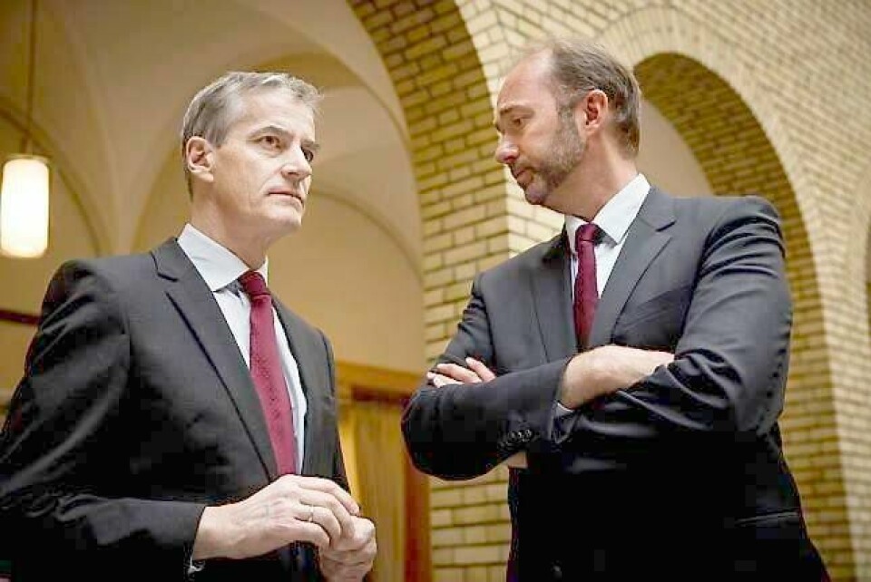 Jonas Gahr Støre er favoritt til å ta over som leder i Ap, men utfordreren Trond Giske kan få sin revansje ved neste korsvei. FOTO: ERLEND AAS/NTB SCANPIX