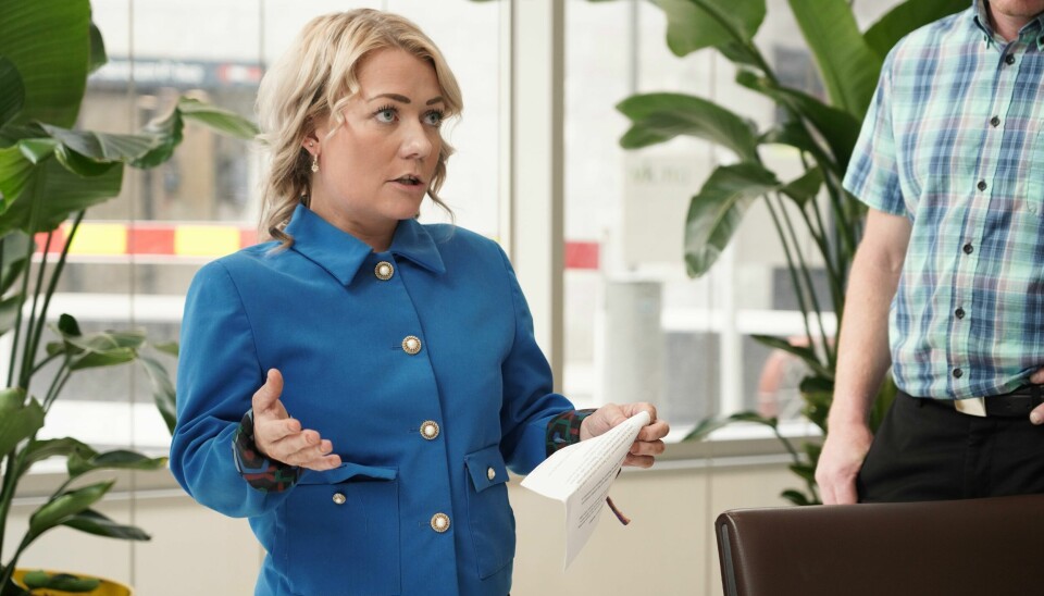 Landbruks- og matminister Sandra Borch (Sp) kommer til Vadsø torsdag. Landbruks- og matminister Sandra Borch (Sp) møter Norges Bondelag og Norsk Bonde- og Småbrukarlag for å drøfte tørkesituasjonen.Foto: Ole Berg-Rusten / NTB / NPK
