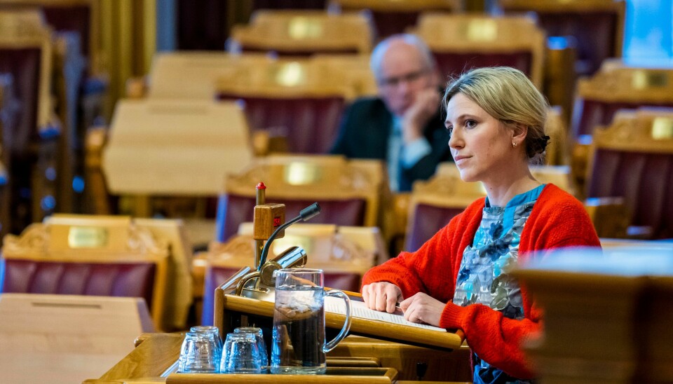 Sofie Marhaug (Rødt). Rødts Sofie Marhaug er bekymra for dei langsiktige konsekvensane havvind vil ha for naturen. Foto: Fredrik Varfjell / NTB / NPK