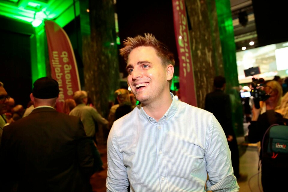 Eivind Trædal på valgvaken til Miljøpartiet De Grønne (MDG) på Sentralen i Oslo. Eivind Trædal på valgvaken til Miljøpartiet De Grønne (MDG) på Sentralen i Oslo.