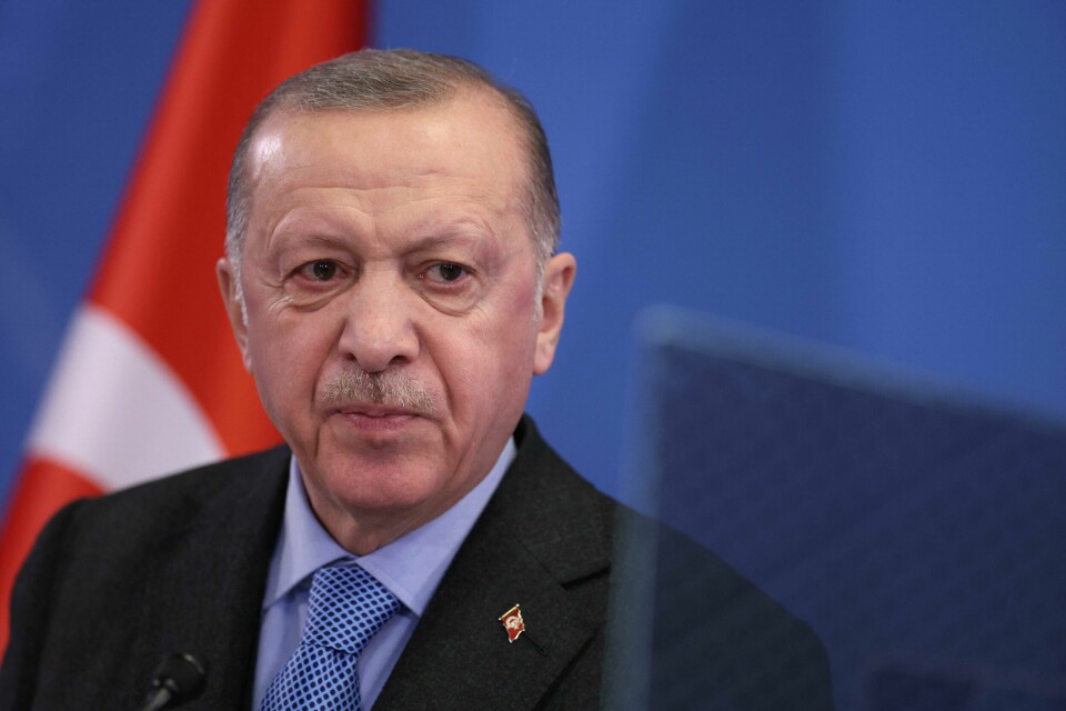 Tyrkias president Recep Tayyip Erdoğan har sørget for at godkjenningen av Sveriges NATO-søknad har tatt lang tid. Nå har han gitt sitt ja, men ber samtidig om at Sverige sørger for at Tyrkia slipper inn i EU. Tyrkias president Recep Tayyip Erdoğan har sørget for godkjenningen av Sveriges NATO-søknad har tatt lang tid. Nå har han gitt sitt ja, men ber samtidig om at Sverige sørger for at Tyrkia slipper inn i EU. Her fra en EU-konferanse i Brussel i mars i fjor.
