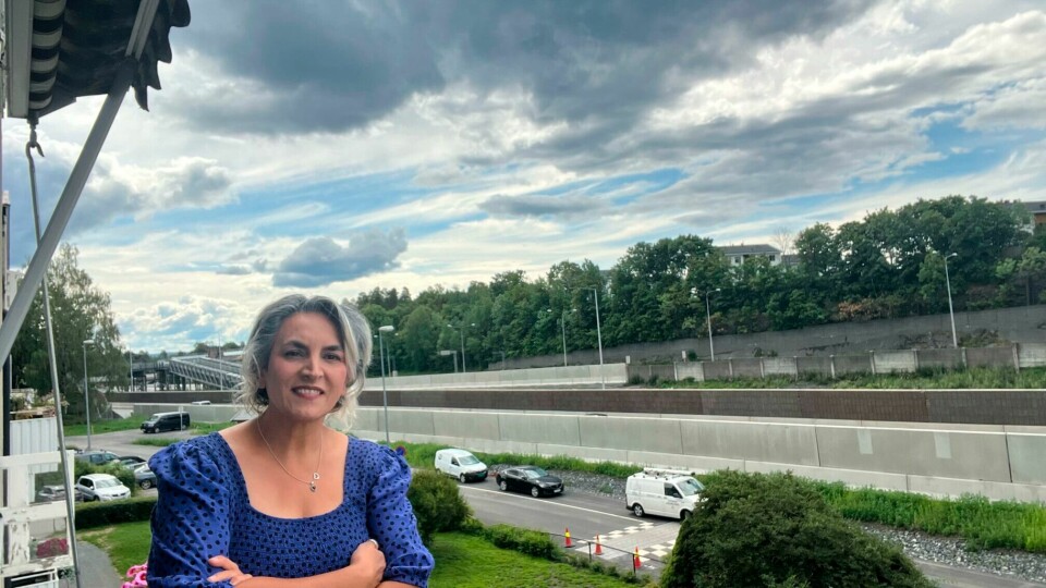 – Jeg har fått mer støy fra E18, og alle vet jo hvordan trafikken på E18 er i rushtida, sier Kathy Ghaffarian. Jeg har fått mer støy fra E18, og alle vet jo hvordan trafikken på E18 er i rushtida.