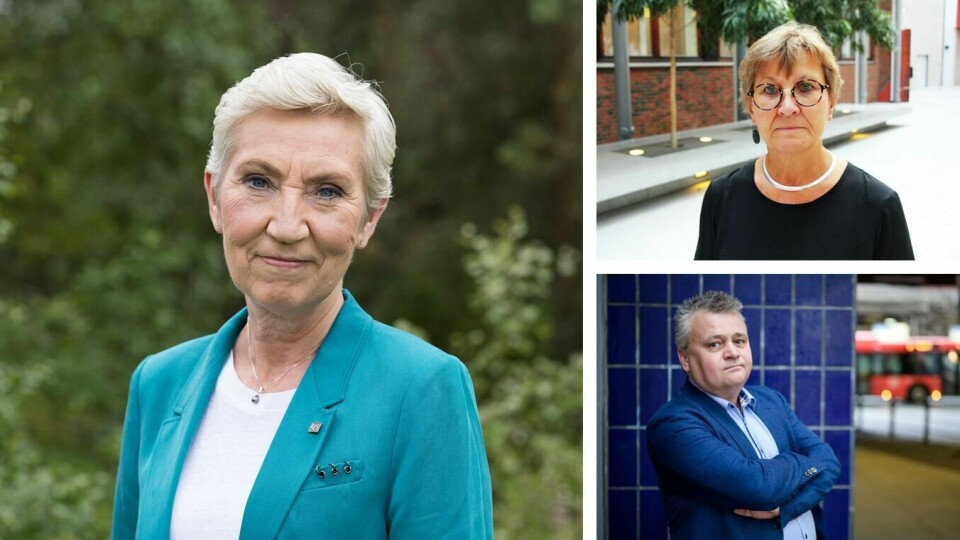 Innleggsforfatterne fra venstre: Peggy Hessen Følsvik, Mette Nord og Jørn Eggum. Mennesker