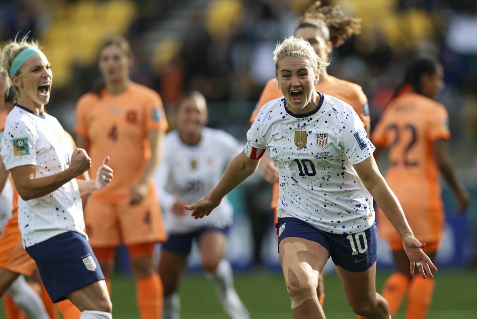 Lindsey Horan gjorde utligningsmålet for USA mot Nederland. Lindsey Horan gjorde utligningsmålet for USA mot Nederland. Foto: Alysa Rubin/ AP/ NTB.