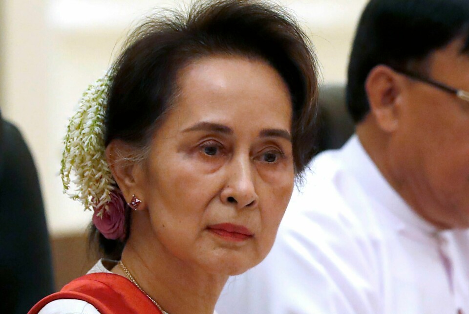 Aung San Suu Kyi fotografert i Kina i januar 2020. Aung San Suu Kyi og hennes parti sørget for valgskred og var klare for en ny femårsperiode ved makta da militærjuntaen begikk kupp i februar 2021. Bildet er tatt i Kina i januar 2020. Arkivfoto: Nyein Chan Naing / AP / NTB