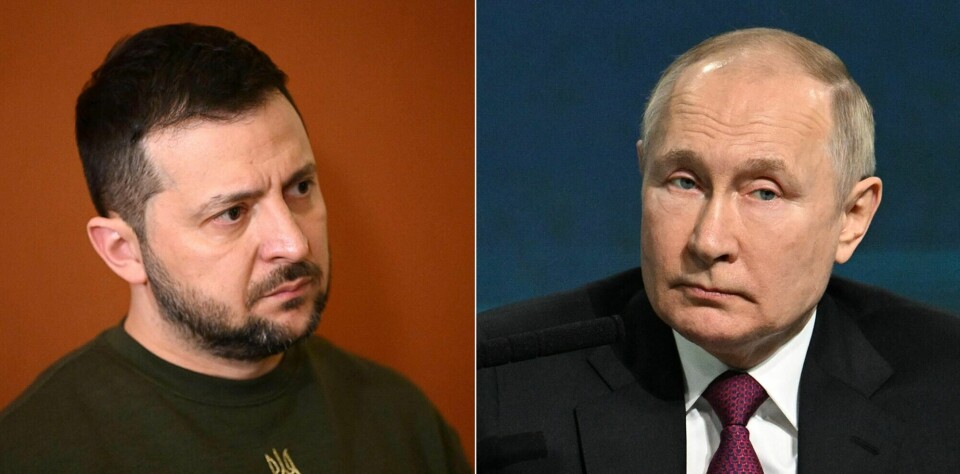 Ukrainas president Volodymyr Zelenskyj og Russlands president Vladimir Putin. Ukrainas president Volodymyr Zelenskyj og Russlands president Vladimir Putin.