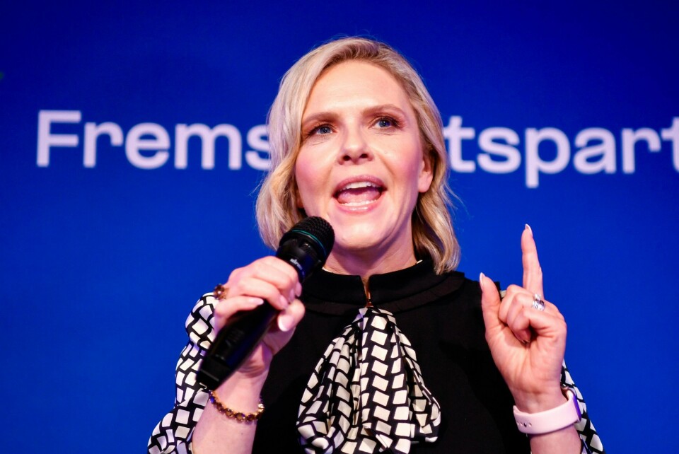 Frp-leder Sylvi Listhaug. Frp-leder Sylvi Listhaug er fornøyd med det som ser ut til å bli et brakvalg for partiet. Foto: Rodrigo Freitas / NTB