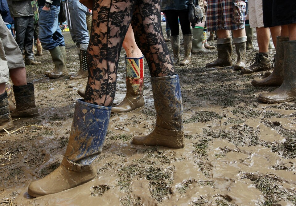 Støvler har vært fast inventar for festivalpublikummet på Glastonbury i Storbritannia i flere år. Støvler har vært fast inventar for festivalpublikummet på Glastonbury i Storbritannia i flere år.