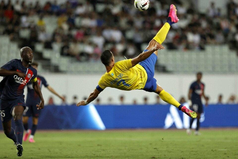 Cristiano Ronaldo er et av stornavnene i fotballen i Saudi-Arabia. Cristiano Ronaldo er et av stornavnene i fotballen i Saudi-Arabia, Foto: Kyodo News via AP / NTB