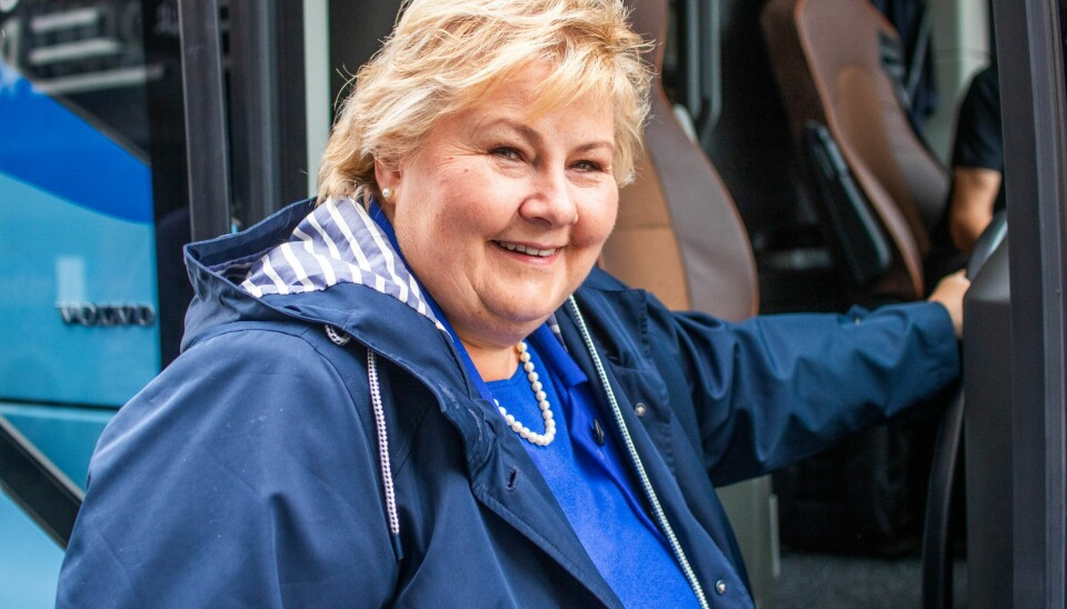 Erna Solberg åpnet Oslo-valgkampen med busstur til Groruddalen tirsdag kveld. Erna