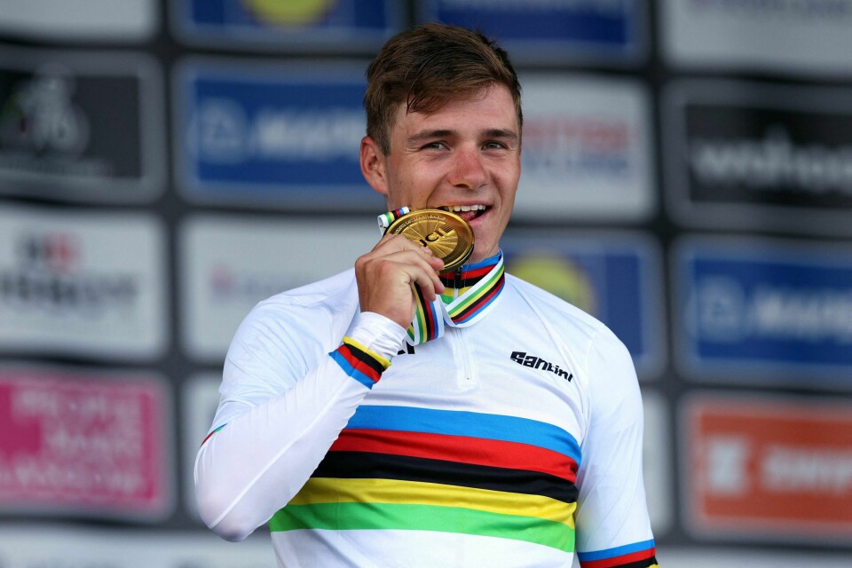 Den belgiske sykkelprofilen Remco Evenepoel var best på temporittet i VM i Glasgow. Den belgiske sykkelprofilen Remco Evenepoel var best på temporittet i VM i Glasgow.