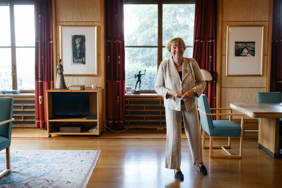 Ordfører Marianne Borgen på kontoret i Rådhuset. Portrett av Marianne Borgen på Rådhuset