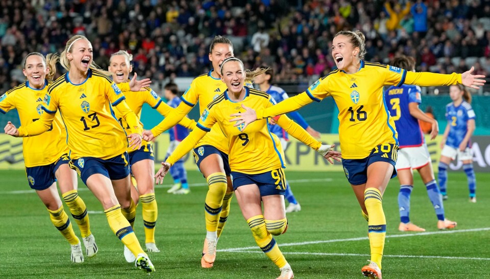 Sverige er klar for semifinale i fotball-VM. Sverige er klar for semifinale i fotball-VM.. Foto: Abbie Parr / AP / NTB
