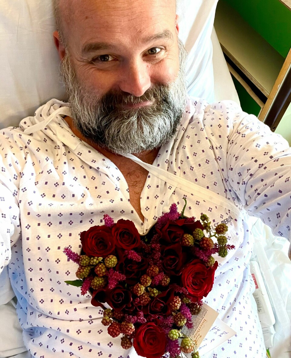 Henden på sykehuset etter inngrepet. Ole Eivind Henden. KUN TIL EN SAK.